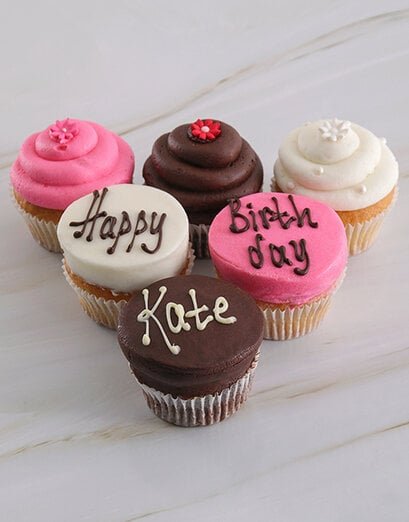 Personalised Happy Birthday Cupcakes