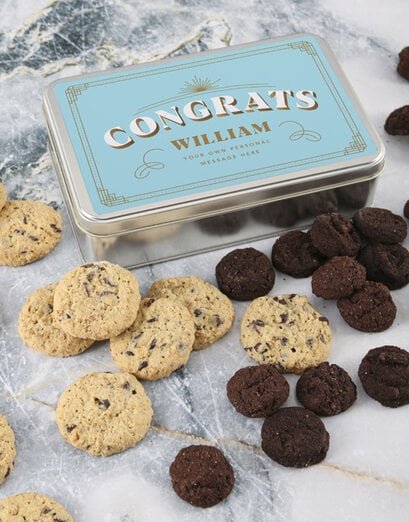 Personalised Congrats Choc Chip Tin - Product image