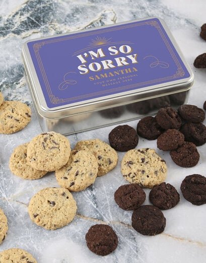 Personalised Im So Sorry Cookie Tin - Product image