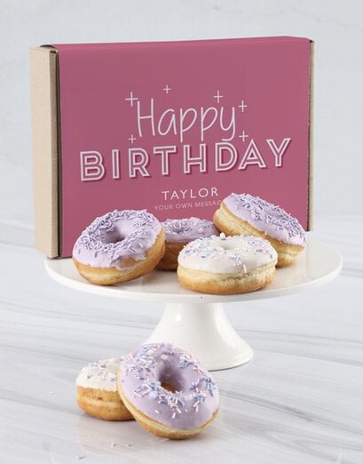 Personalised Birthday Pastel Doughnut Box - Product image