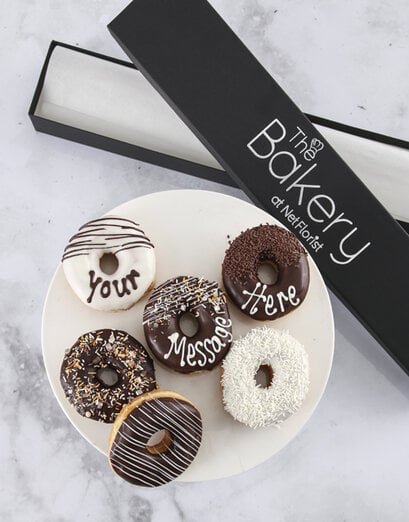 Personalised Vanilla Choc Doughnut Box - Product image