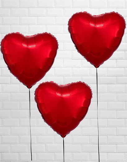 Red Heart Balloon Bouquet