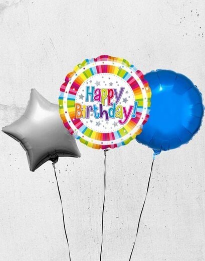 Joyful Rainbow Birthday Balloon Set
