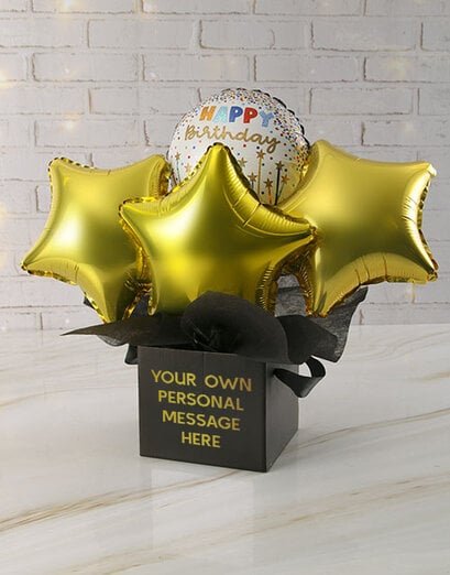 Golden Star Birthday Balloon Set - Product image
