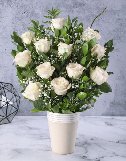 Arrangement of Cream Roses