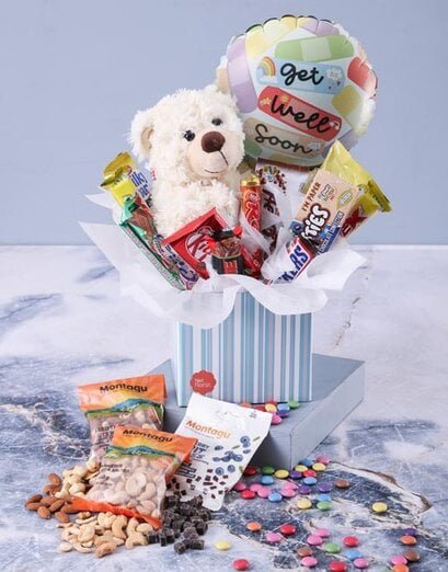 Get Well Teddy and Chocolate Box - Product image