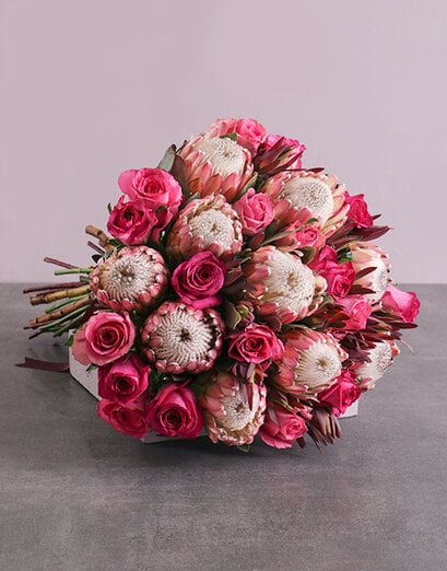 Protea And Rose Medley Gift Box - Product image