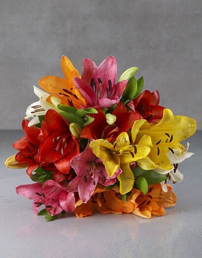 Lilies in Craft Paper