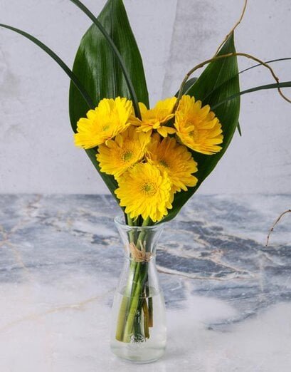 Stepped Yellow Gerberas