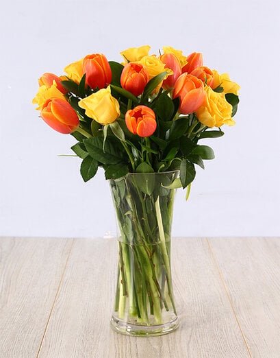 Rose and Tulip Vase