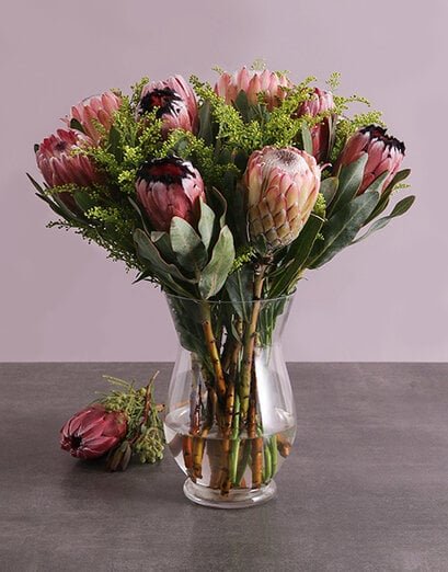 Mixed Proteas in a Vase - Product image