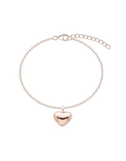 Rose Gold Puffed Heart Bracelet - Product image