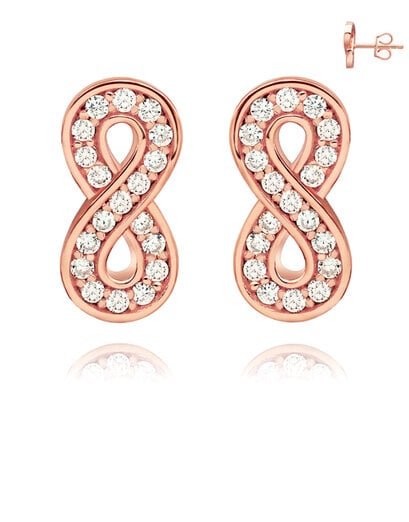 Infinity Pave Stud Earrings - Product image