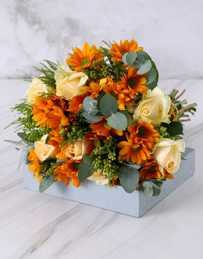 Peaches and Cream Rose Bouquet