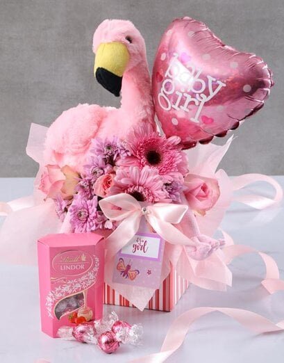 Baby Girl Flamingo Hamper - Product image