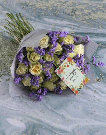 White Sympathy Roses - Product image