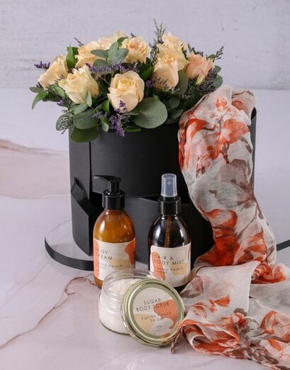 Peach Roses Luxury Hamper - Product image