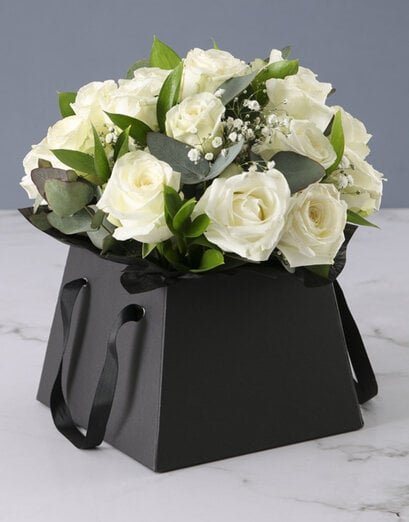 Sophisticated White Rose Arrangement - Product image