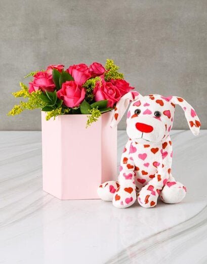 Cherished Cerise Rose Arrangement - Product image
