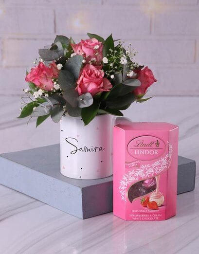 Polka Dot Petals In Mug