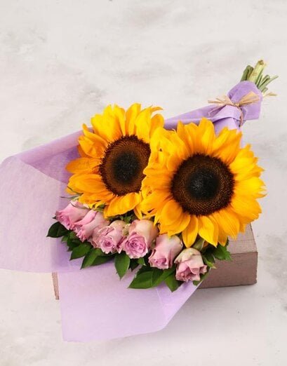 Lilac Petals And Sunbeam Bouquet - Product image