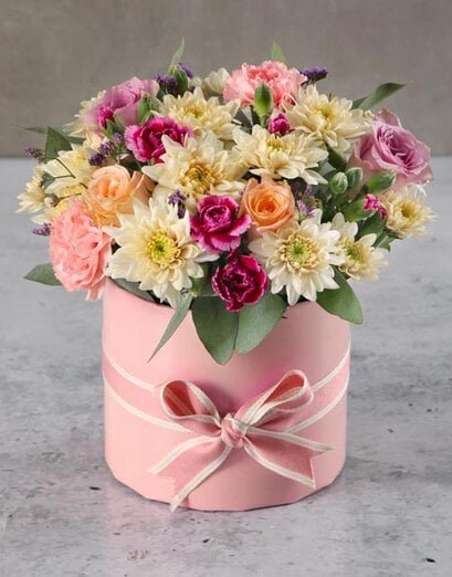 Blush Spring Blooms Hat Box