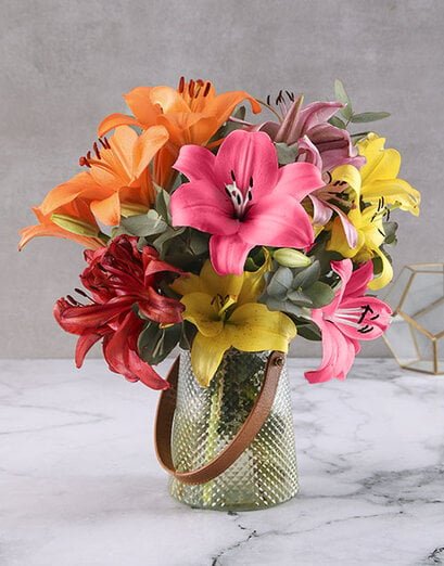 Summery Fiesta Lily Flowers