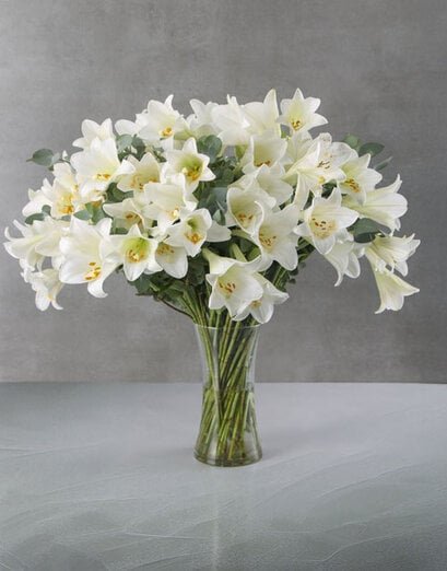 Sublime St Joseph Lilies In Vase - Product image
