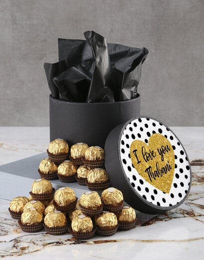 Personalised Love You Ferrero Rocher Hatbox - Product image