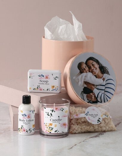 Personalised Pink Photo Pamper Box - Product image