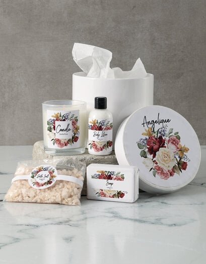 Personalised White Floral Pamper Box - Product image