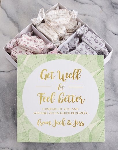 Personalised Get Well Sally Williams Nougat Box - Product image