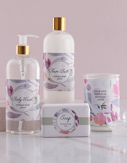 Personalised Pink Floral Gift Set - Product image
