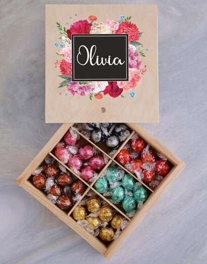 Personalised Floral Box Of Chocs - Product image