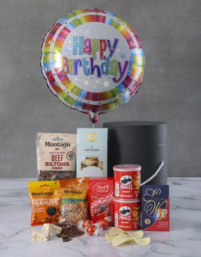 Happy Birthday Snack Balloon Hat Box - Product image