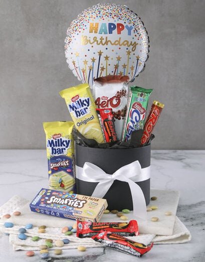 Delicious Birthday Choco Treats Hat Box