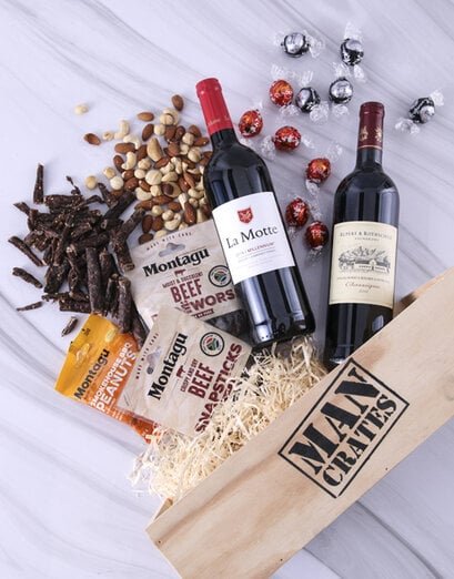 Snack and Wine Man Crate
