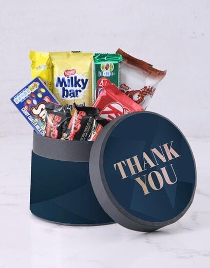 Thank You Blue Hat Box - Product image