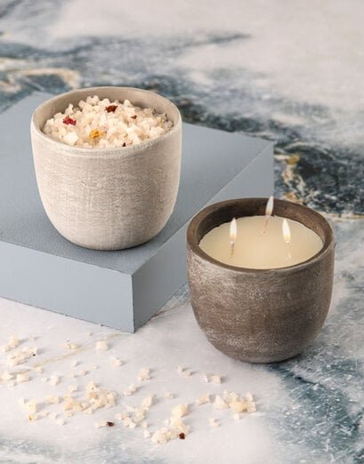 Rustic Vanilla Scented Candle Set