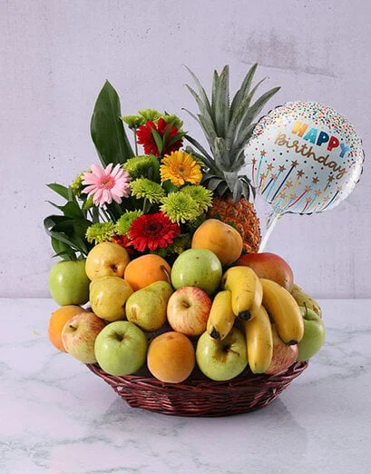 A Healthy And Happy Birthday Fruit Basket - Product image