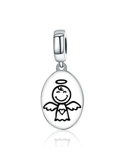 Angel Girl Oval Charm - Product image