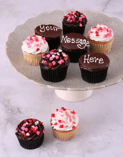 Assorted Cupcakes With Heart Sprinkles - Product image