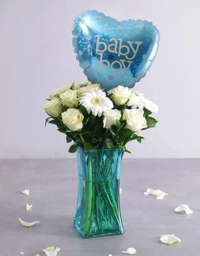 Baby Boy Floral Arrangement - Product image