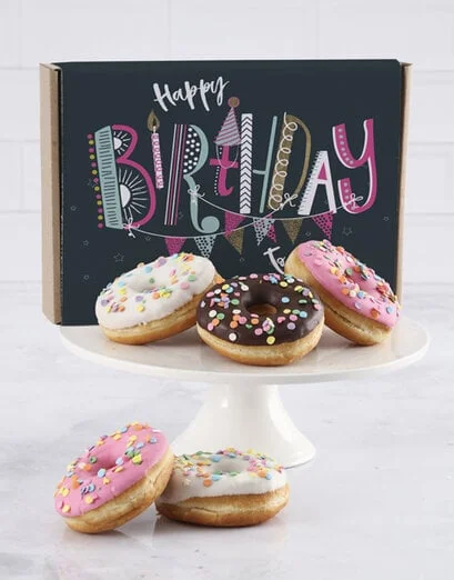 Birthday Stripe Doughnut Box - Product image