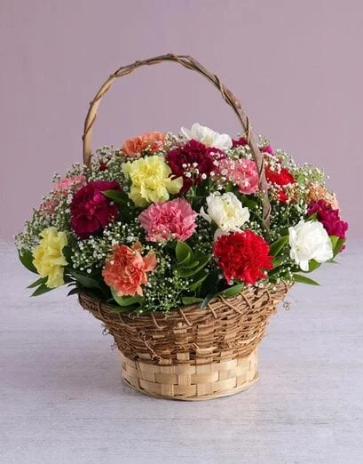 Carnation Wicker Basket - Product image