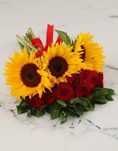 Charming Mixed Sunflower Bouquet - Product image