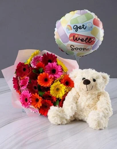 Cheerful Gerbera and Balloon Combo - Product image