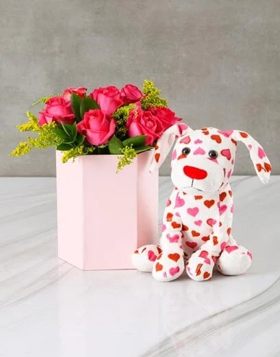 Cherished Cerise Rose Arrangement - Product image