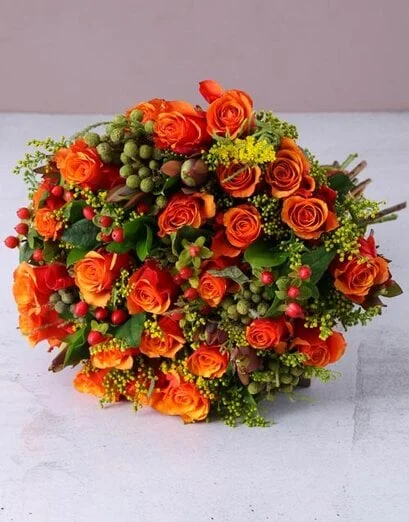 Classic Cherry Brandy Rose Bouquet - Product image