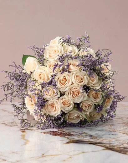 Cream Bliss Rose Bouquet - Product image